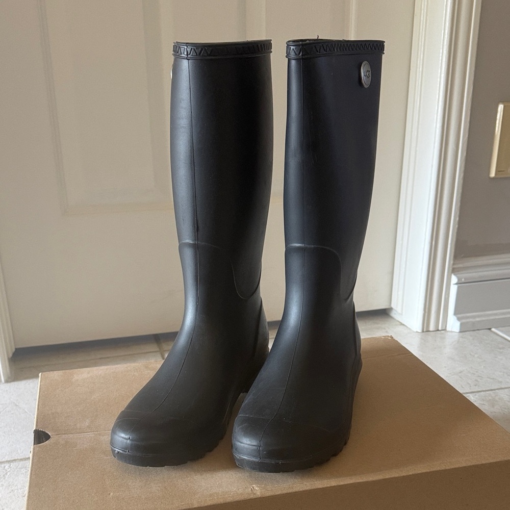 Uggs Black Tall Rain Boots